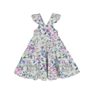 Vestido Casual para Niñas BQ-542-WXI, Vestidos de Verano sin Mangas con Volantes para Fiestas Infantiles - Product Image 2