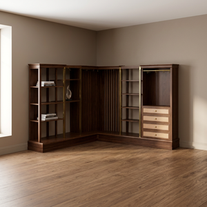 Harrington Multifunction Wardrobe Standing Rack, 2100x2500x2400mm, brown, precise ±5mm tolerance, ideal <b>storage</b> holder offering - Product Image 4