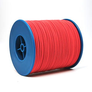 ライトレッド250メートルロールカスタムバンジーコード長く調整可能3mm 5mm 100% ポリエステル260% ストレッチ強い工場卸売バンジー - Product Image 3