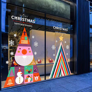 2026 décoration <span class=keywords><strong>de</strong></span> noël autocollants verre fenêtre autocollants mise en page grande fenêtre arbre <span class=keywords><strong>de</strong></span> noël statique porte autocollants grilles <span class=keywords><strong>de</strong></span> fenêtre - Product Image 4