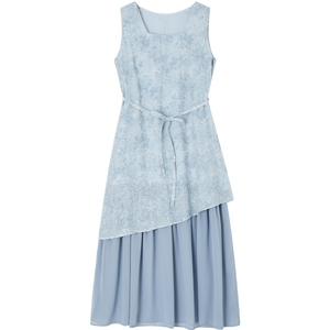 Demana Faux Two Piece Floral Print Dress Women Summer Romantic Flowy Chiffon A Line Skirt - Product Image 4