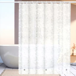 Rideaux <span class=keywords><strong>de</strong></span> <span class=keywords><strong>douche</strong></span> imperméables en PEVA avec œillets en acier inoxydable, crochets en PVC, <span class=keywords><strong>semi</strong></span>-transparents, blancs, anti-moisissures, épais, pour salle <span class=keywords><strong>de</strong></span> bain - Product Image 3