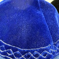 Kipá Judía de Terciopelo Negro con Bordado de Hilo Plateado, Sombrero Religioso para Hombres, Sinagoga, Boda, Bar Mitzvá, Transpirable, Tipo Gorra