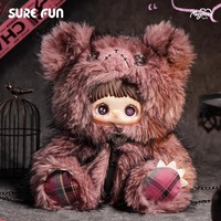 100% Original MayMei peluche rebelle poupée ours sac boîte aveugle 40CM coton 1/6 échelle vinyle visage Animal jouet décoration boîte mystère