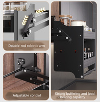 Sistem Pengangkat Kabinet Dapur Modern, Elevator Manual dengan Keranjang Tarik, Pengangkat Kabinet Tinggi Naik/Turun, Garansi 3 Tahun