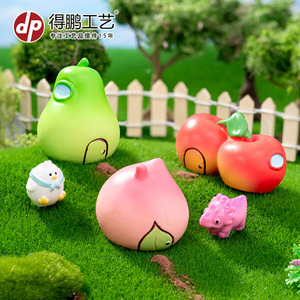 Dp Miniatura Casa de Frutas de Resina, Adorno para Jardín, Decoración del Hogar, Artesanía Artística, Regalo para Niños y Amigos - Product Image 2