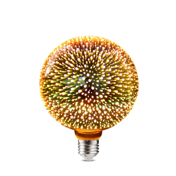 Best Quality LED 3D Fireworks Light Bulb Globe G125 E27 3D Effect lamp AC 85V-265V