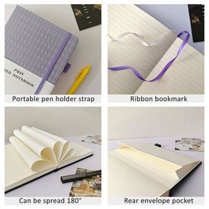 Multi-Functional A5 Thick Journal Leather Cover Office Stationery Customizable Elastic Band <b>Notebook</b> Cuadernos Personalizados - Product Image 2