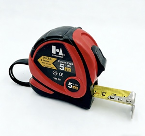 Ruban à mesurer en acier rouge haute visibilité 5m/16ft, double échelle métrique/im impériale, outil de mesure professionnel certifié - Product Image 6