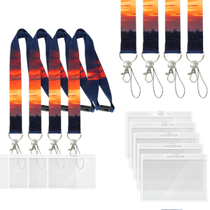 Hot Sale Wholesale Car <b>Key</b> <b>Lanyard</b> Short Screen Printed Id Card <b>Lanyard</b> With Woven Label - Product Image 2