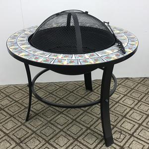 Outdoor Mozaïek Tegel Tafel Vuur Pits Barbecue Bbq Tafel Buiten Achtertuin Tuin Buitenverwarming Staal En Mozaïek Tegel - Product Image 3