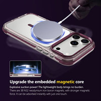 Coque de téléphone transparente anti-rayures et antichoc de haute qualité avec béquille intégrée pour iPhone 17 18 Pro Max
