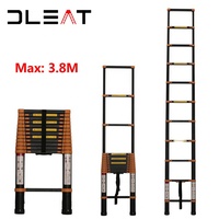 Barre stabilisatrice télescopique à bas prix, échelle pliable de 3,2 m, échelle de toit, pinces pour échelle