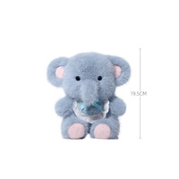 Peluche personnalisée OEM Éléphant Bleu 19,5 cm, jouet en peluche doux, certifié EN71 CE, adorables peluches pour enfants, cadeau pour bébé