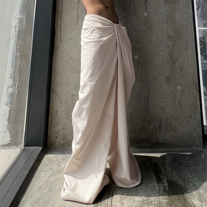 Pantalones Casuales de Lona Transpirable con Cintura Irregular y Pliegues para Mujer, Estilo Y2K, Corte Regular Bajo, para Venta al Por Mayor - Product Image 3