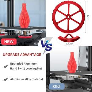 Tuercas de nivelación metálicas Creality de 20 mm con muelles y boquillas de 0,4 mm, juego rojo de ajuste manual para Ender 3, 3 Pro, 3V - Product Image 3