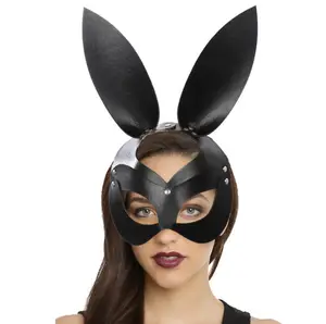Sexy Fox Mask Half Face Cosplay Ultra-Soft PU Leather Halloween Party Sex Toy Mask