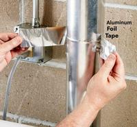 Ruban adhésif en aluminium résistant à la chaleur pour conduit HVAC auto-adhésif brun