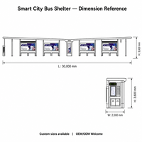 Abri de bus intelligent en acier galvanisé, personnalisé, solaire ou électrique, prix usine