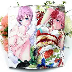 Anime Quintessential Quintuplets sentetik deri cüzdan Nakano Ichika uzun çanta ile kart tutucu