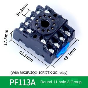 Relé electromagnético 220V AC DC AC pequeño interruptor electromagnético con base - Product Image 4