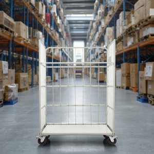 Personnalisation disponible <span class=keywords><strong>Cage</strong></span> de rouleau de fil de stockage en acier pliable robuste voiture à cadre en fer pliable avec roues - Product Image 5