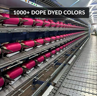 Fil fantaisie en polyester DTY 150D/48F teint en masse, plus de 100 couleurs, écologique, pour couture et broderie, vente en gros d'usine, sans MOQ