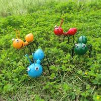 Figurine d'abeille en métal moulé, petite figurine créative d'insecte, modèle animal, ornements pour jardin, parc, pelouse, cour, artisanat en métal de haute qualité