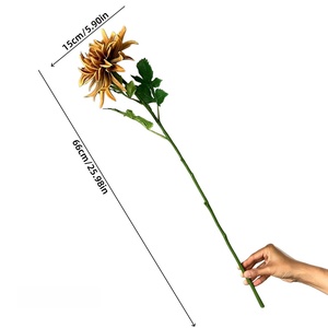 Fleurs artificielles de <span class=keywords><strong>dahlia</strong></span> blanches et roses à tige unique, grande tête, toucher réaliste, pour la décoration de mariage et de la maison - Product Image 4