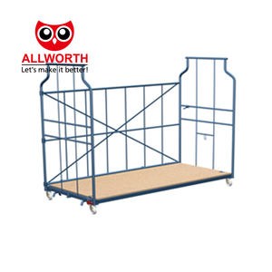 हेवी ड्यूटी वेयरहाउस कार्गो स्टोरेज गैल्वेनाइज्ड नेस्टिंग रोल केज लॉजिस्टिक ट्रॉली कार्ट - Product Image 3