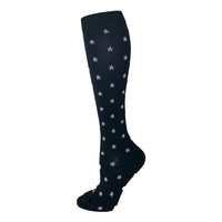 Infirmière sans couture coton polyester spandex sport course noir chaussettes de compression