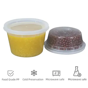 Round 8oz 12oz 16oz 24oz 32oz Round Soup Custom Logo Disposable Food Deli Container Plastic