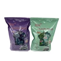 Perles de gel lessivielles écologiques Zhicon à trois compartiments - Nettoyage en profondeur, protection des couleurs, adoucissant, parfum longue durée Carillons bleus