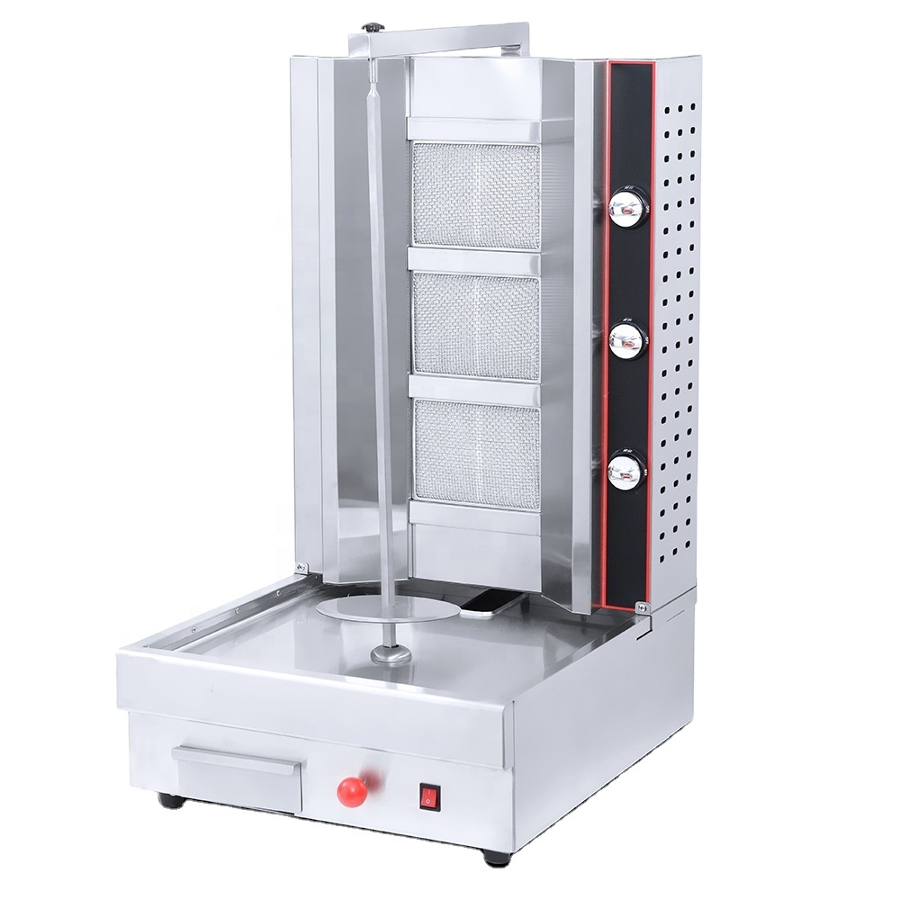 Shawarma commerciale a Gas/elettrico Kebab Shawarma macchina personalizzare CE pollo Grill macchina in acciaio inox per ristorante 1 Set