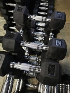 Anpassbare Gym Fitness 25 lb 5 10 25 50kg Gummi-Gusseisen Hexagon Hanteln für Fitnessstudio und Zuhause, Kommerzielle Nutzung Hex Hantel-<span class=keywords><strong>Set</strong></span> - Product Image 4