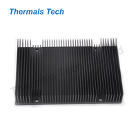Dissipateur thermique en aluminium à ailettes haute densité CNC avec anodisé noir pour carte PCB de communication