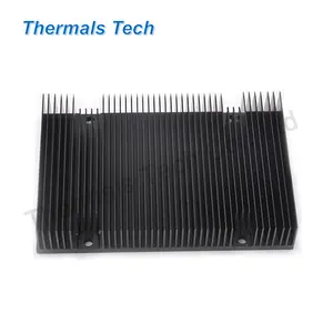 CNC High Density Fin Aluminum Heatsink With Black Anodized For Communication PCB Board