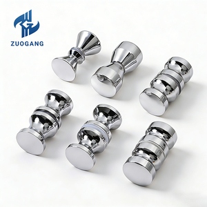 Modern Design Solid Aluminum Alloy Back-to-Back Shower <strong>Door</strong> <strong>Knobs</strong> for Villa Hotel Apartment Bathroom Glass Sliding <strong>Door</strong> Handle - Product Image 5