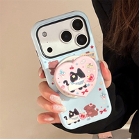 Coque de téléphone magnétique motif chat mignon pour iPhone 18 Pro Max 17 16 15 Pro Max 14, style coréen, finition mate