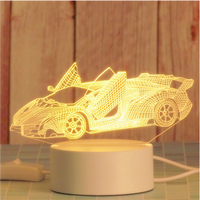 Fournisseur d'usine Nouvelle veilleuse LED Acrylique 3D Lampe 3D Lumière Logo personnalisé Veilleuse