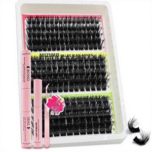 <span class=keywords><strong>Pestañas</strong></span> postizas de fibra sintética DIY15 de 100D, 120D, 160D, segmentadas, hechas a mano, de 10-18mm, <span class=keywords><strong>para</strong></span> un look desordenado. - Product Image 1