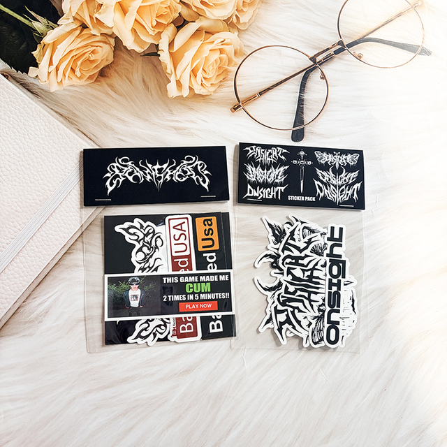 Mixed Style Die Cut Sticker Packs Opp Bag Customized Logo Cartoon Vinyl Sticker Sets for Advertising Promotion Use