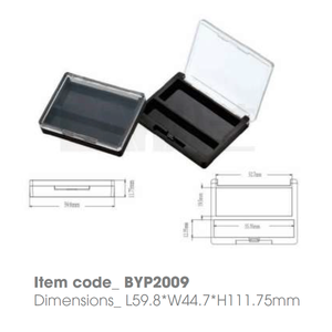 Empaque Transparente Compacto con Tapa Abatible y Logotipo Personalizado para Sombra de Ojos, Rubor, Contorno y Bronceador - Product Image 1