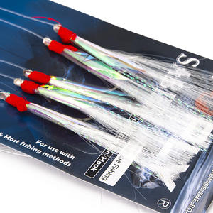 Nouveauté 5 crochets perles lumineuses Sabiki Rigs crochet peau de poisson 3/0 pêche en eau salée crochet combiné - Product Image 2