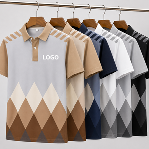 เสื้อโปโลกอล์ฟผู้ชาย ผ้าสเตรช ระบายอากาศได้ดี ออกแบบลายอาร์ไกล์ พร้อมโลโก้สั่งทำพิเศษ - Product Image 1