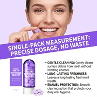Tablettes de dentifrice en vente flash : Hydroxyapatite blanchissante, haleine fraîche, nettoyage dentaire solide portable, tablettes de dentifrice Cœur Violet