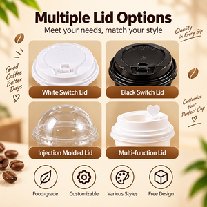 แก้วกาแฟกระดาษสองชั้นคุณภาพสูงแบบใช้แล้วทิ้ง พร้อมฝาปิด พิมพ์โลโก้ได้ สำหรับใช้ในเชิงพาณิชย์ จังหวัดหูเป่ย - Product Image 5
