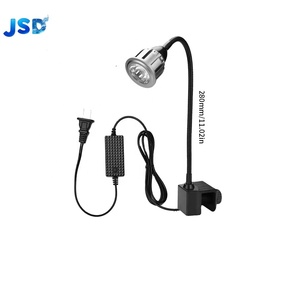 Lampu Akuarium JSD Warm Yellow 3W 5W 7W Gooseneck Clip on Tyndall Light untuk Driftwood Aquascape Dengan Steker Opsional - Product Image 1