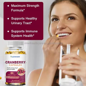 Ausreson OEM 500 억 여성 프리 바이오 틱 크랜베리 소프트 캡슐 면역 건강 보충제 비타민 C 크랜베리 소프트젤 캡슐 - Product Image 3