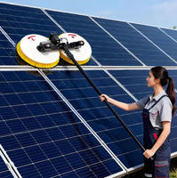 Machine de nettoyage de panneaux solaires portable sans eau, à commande individuelle